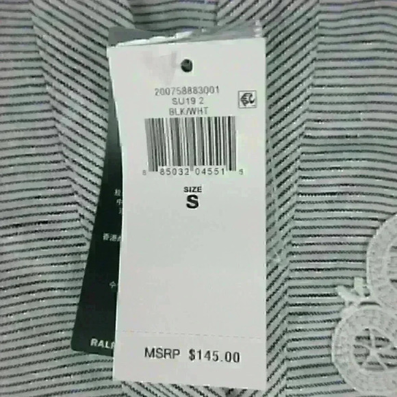 NEW! Lauren Ralph Lauren Women’s S Lace-Patch Blouse NWT $145 - Picture 2 of 4